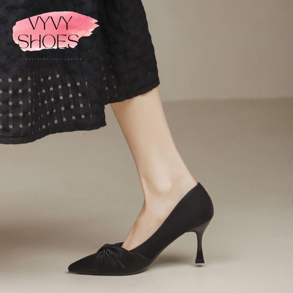 MÃ  GIÀY CAO GÓT CAO CẤP GÓT NHỌN CAO 7P SANG CHẢNH FULLBOX da xoắn VYVYSHOES-169