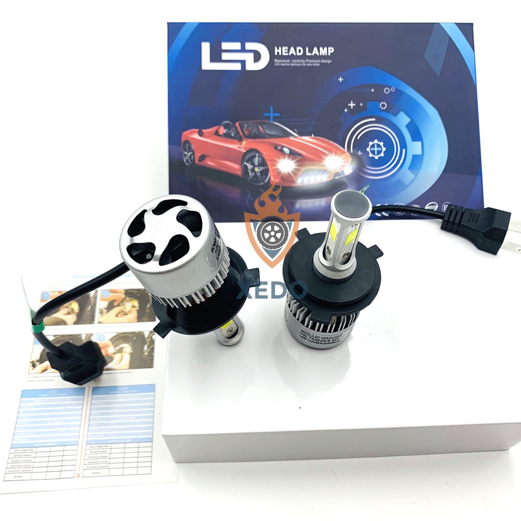 ĐÈN PHA LED C6 3 TIM LED H4 - LEDC63Tim01