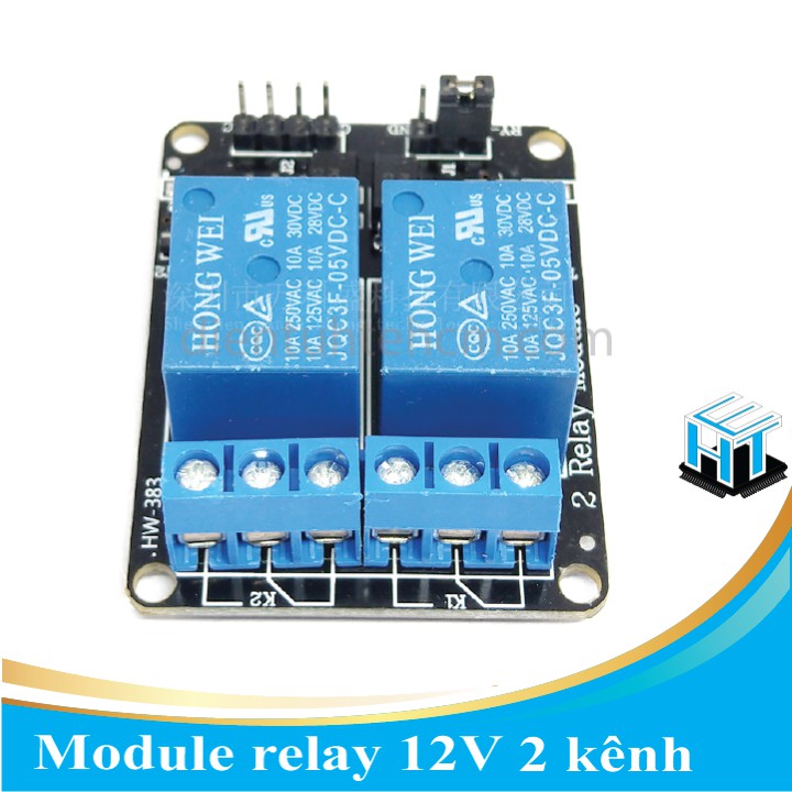 Module relay 12V 2 kênh - Module relay 12V 2 kênh cách ly quang