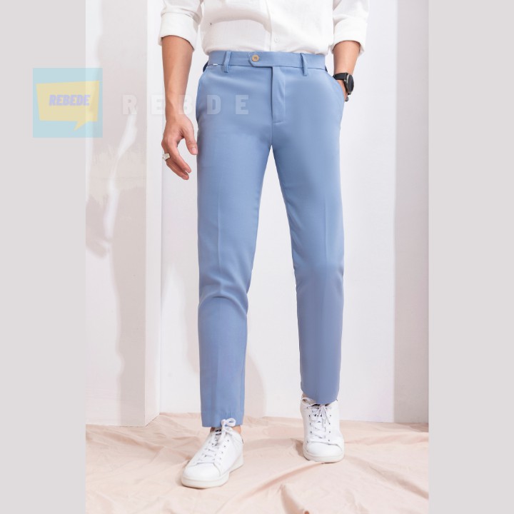 Quần âu nam (xanh Hòa Bình) dáng ôm, chất vải cao cấp co giãn 4 chiều | BigBuy360 - bigbuy360.vn