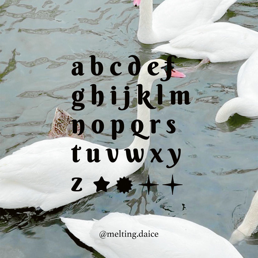 Daice || alphabet sticker - sticker bảng chữ cái trang trí size 11 x 8.5 cm
