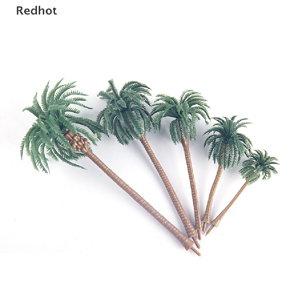 Bộ 5 Mô Hình Cây Dừa Nhân Tạo Bằng Nhựa Dùng Trang Trí