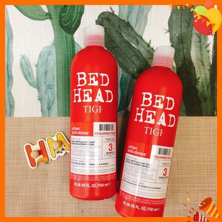 Cặp Dầu Gội - Xả TIGI Bed Head Màu Đỏ đủ bill