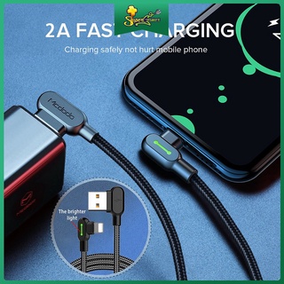 Supergamer 90 Degree Fast Charging IP/Micro Usb/Type-C Usb Cable