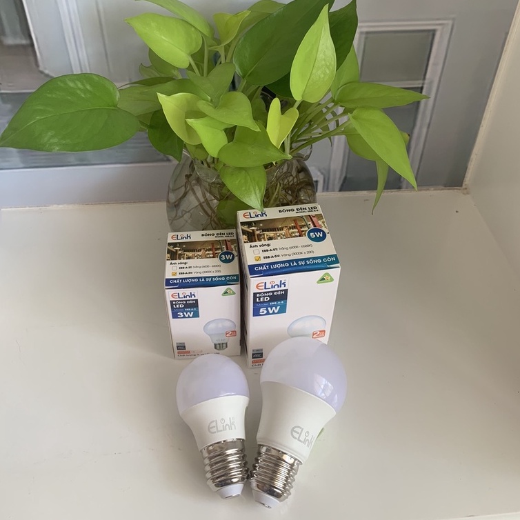 Bóng Đèn Led Bulb ELink Công Suất 5W Ánh Sáng Trắng Dịu Nhẹ, Độ Lan Tỏa Rộng, Hàng Chính Hãng, Chất Lượng Cao