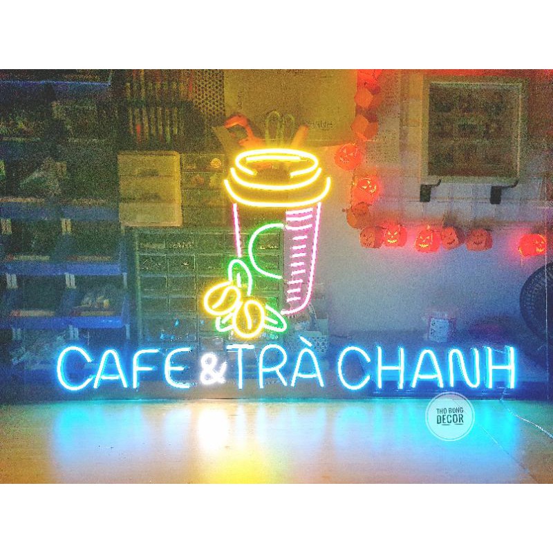 MẪU 5 Bộ Đèn Led Neon Sign thiết kế theo yêu cầu : CAFE &amp; TRÀ CHANH