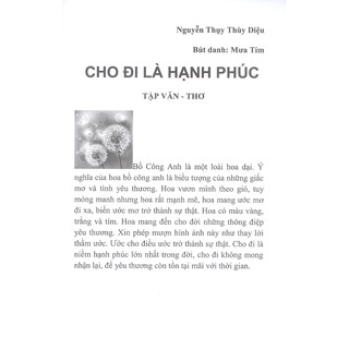 Cho Đi Là Hạnh Phúc