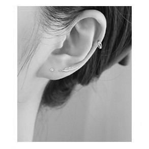 Bông Tai Bạc - Hoa Tai Nữ Bạc S925 Kiểu Dáng Thanh Tao Hình Lông Cánh Chim Kiêu Sa BT23 - Bông Tai Dài, Tròn, Móc, Nụ