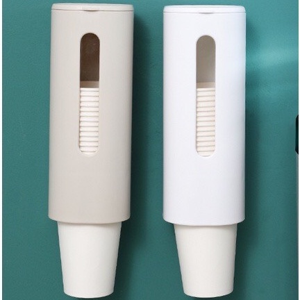 Ly giấy sử dụng 1 lần (set 50 cái), cốc giấy văn phòng, hộp đựng ly giấy treo tường, hộp treo tường đựng cốc giấy