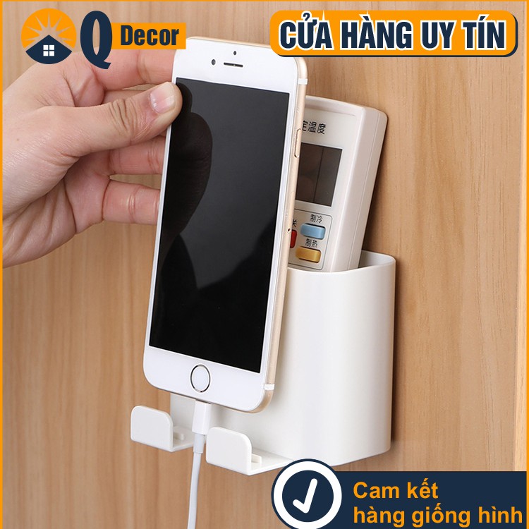 Kệ để remote, sạc điện thoại dán tường đa năng