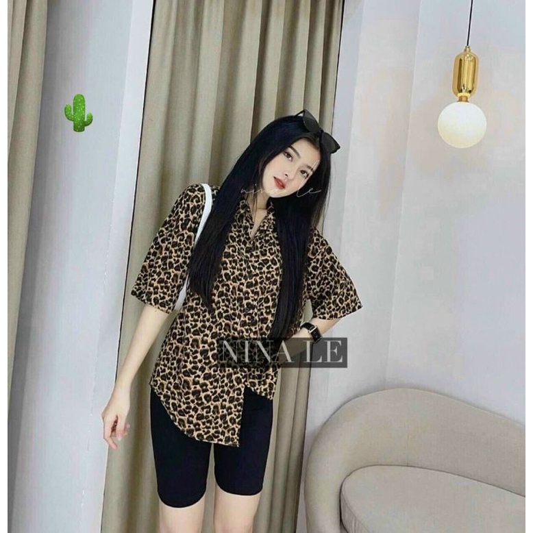 Sét 2 món quần thun ôm và áo beo tay lỡ phôm rộng