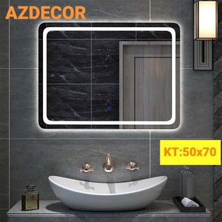 Mua Gương nhà tắm  gương soi led phun cát mặt KT50x70cm