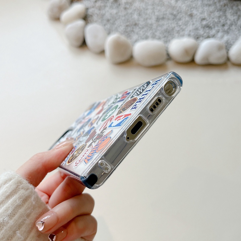 Ốp Điện Thoại Silicon Mềm Hình Logo Đội Bóng Rổ NBA Cho Samsung Galaxy S23 S21 S22 Plus Ultra