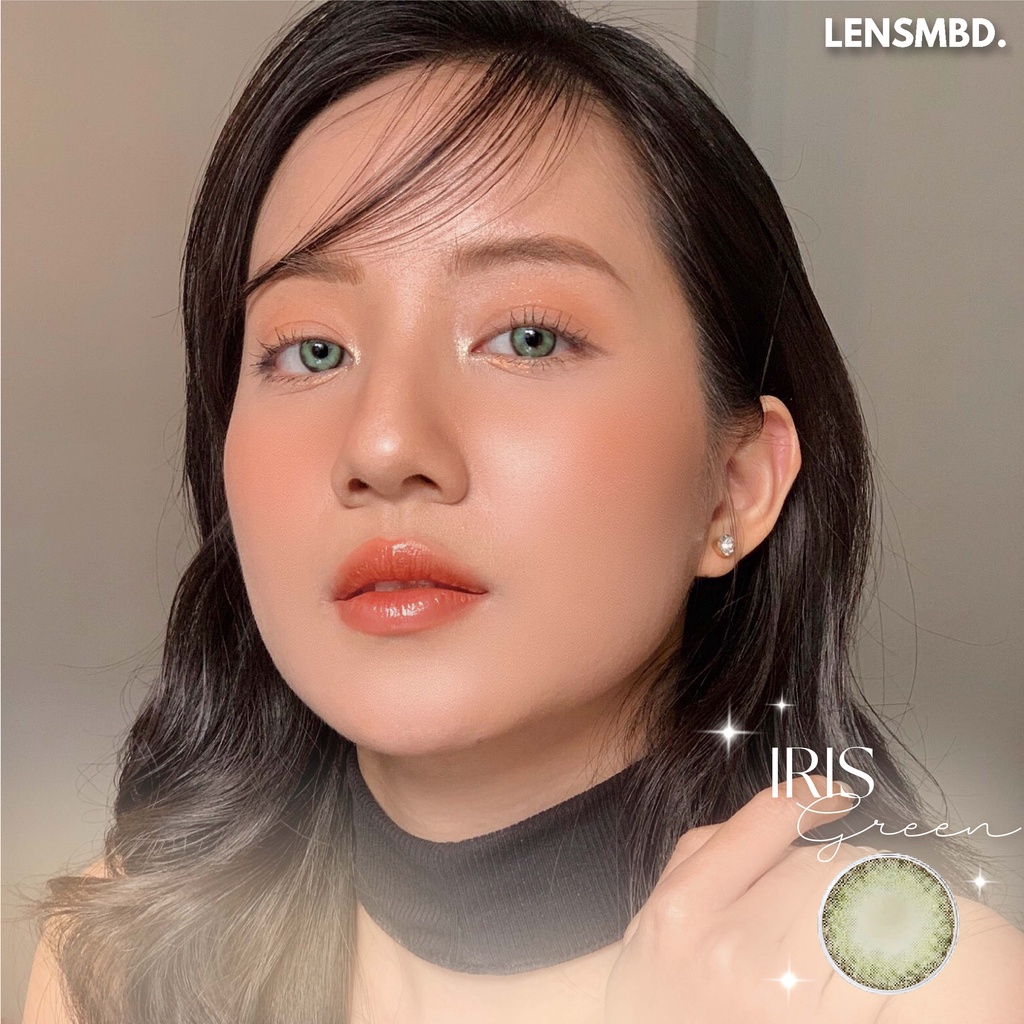LENS KÍNH ÁP TRÒNG NỘI ĐỊA TRUNG XANH RÊU TÂY NỔI BẬT IRIS LIGHT GREEN LENSMBD X DOUYIN