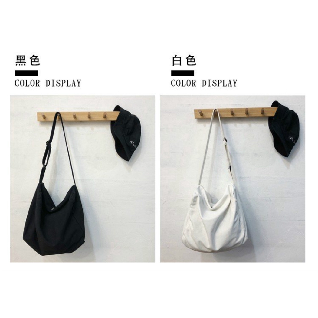 ulzzang korean fashion canvas big capacity men hobo bag sling bag shoulder bag crossbody bag messenger bag for men