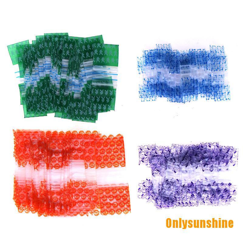 Bộ 100 Túi Zip Kích Thước 1.6x2 / 1.8x2.5 / 2.5x3 / 3x4cm Tiện Lợi Dễ Sử Dụng