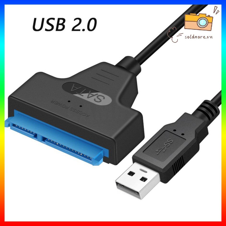 Cáp chuyển đổi SATA sang USB 2.0/Type C SATA 22pin cho ổ cứng SSD 2.5 Inch