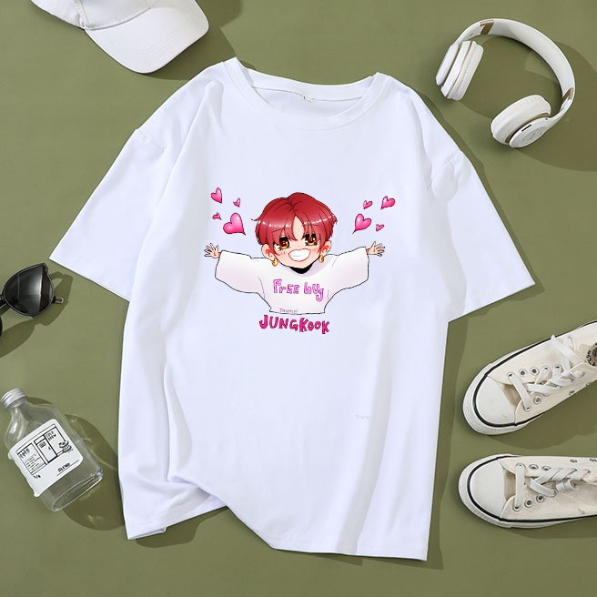 Áo phông BTS in hình chibi JUNGKOOK