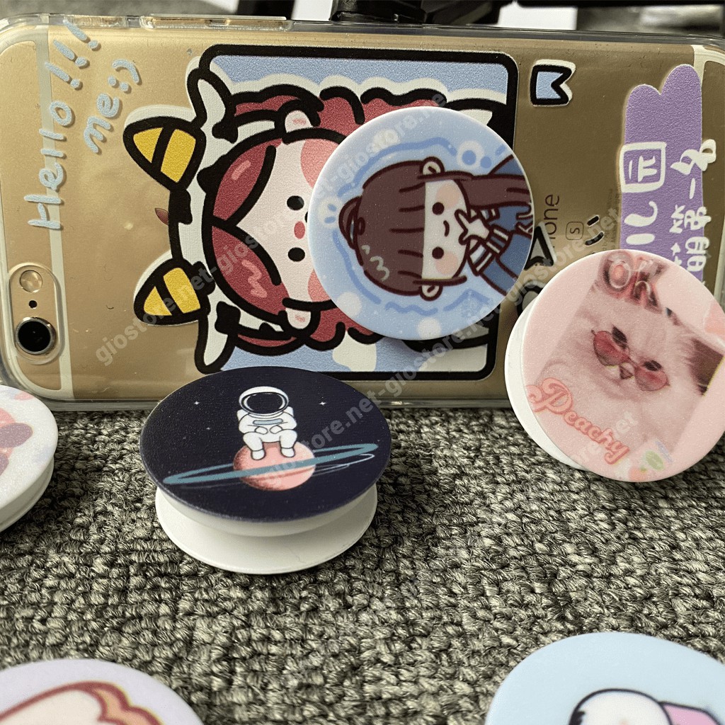 Giá đỡ chống lưng cho điện thoại Popsocket nhiều mẫu dễ thương (Giao ngẫu nhiên)