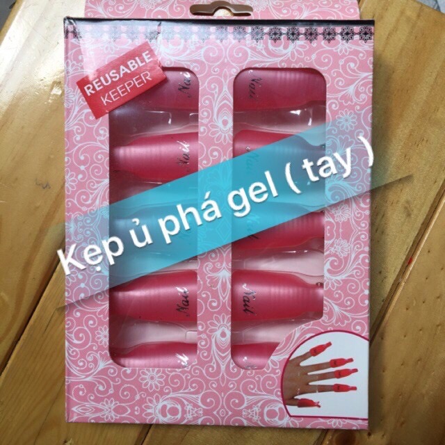 Kẹp ủ phá gel móng tay, kẹp ủ tay 10 chiếc