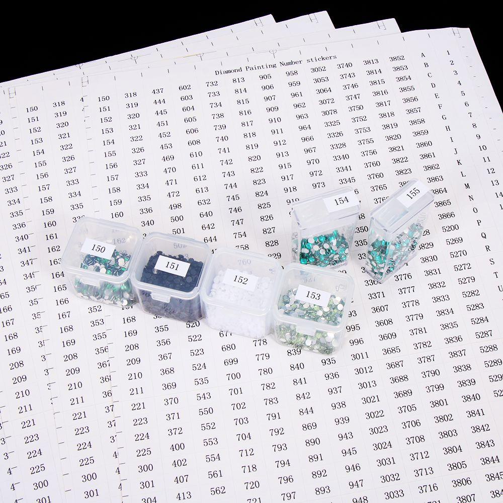 Set 5 / 10 Tấm Nhãn Dán Đánh Dấu Số Phân Loại Đồ Dùng DIY