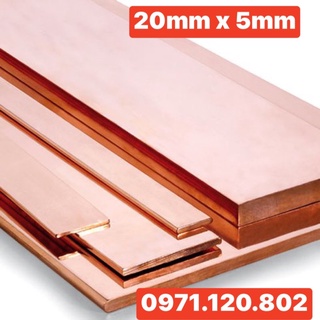 Đồng đỏ thanh cái bản 20mm x 5mm