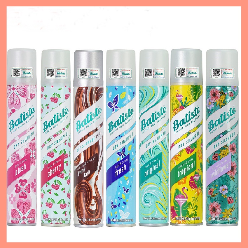 Dầu Gội Khô Batiste Dry Shampoo 200ml