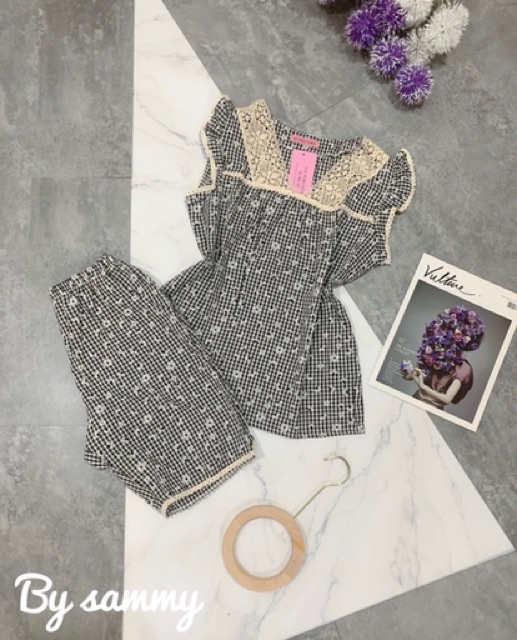 [Mã WA1606 giảm 15% đơn 99k] [YY] BỘ NGỐ SÁT NÁCH NỮ THÔ ĐŨI KẺ CỔ V PHỐI VIỀN REN | BigBuy360 - bigbuy360.vn