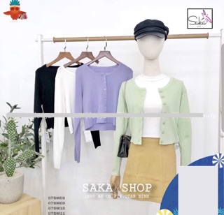 Áo khoác len croptop nhiều màu