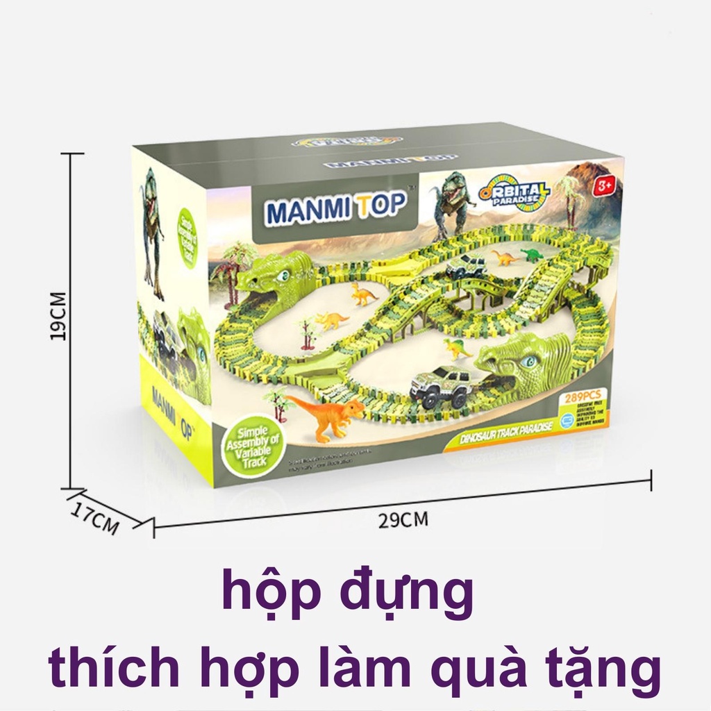 Đồ chơi lắp ráp đường đua khủng long thông minh cho bé, đồ chơi thông minh phát triển trí tuệ BOBIKIDS OT05