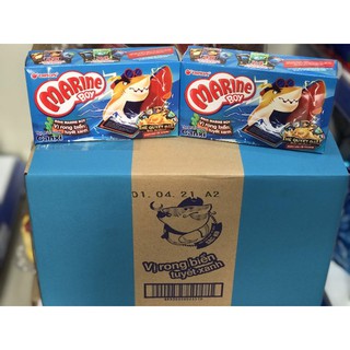 Thùng 20 Hộp Bánh Marine Boy vị Tôm nướng/ vị Rong biển Phiên Bản Huyền Thoại