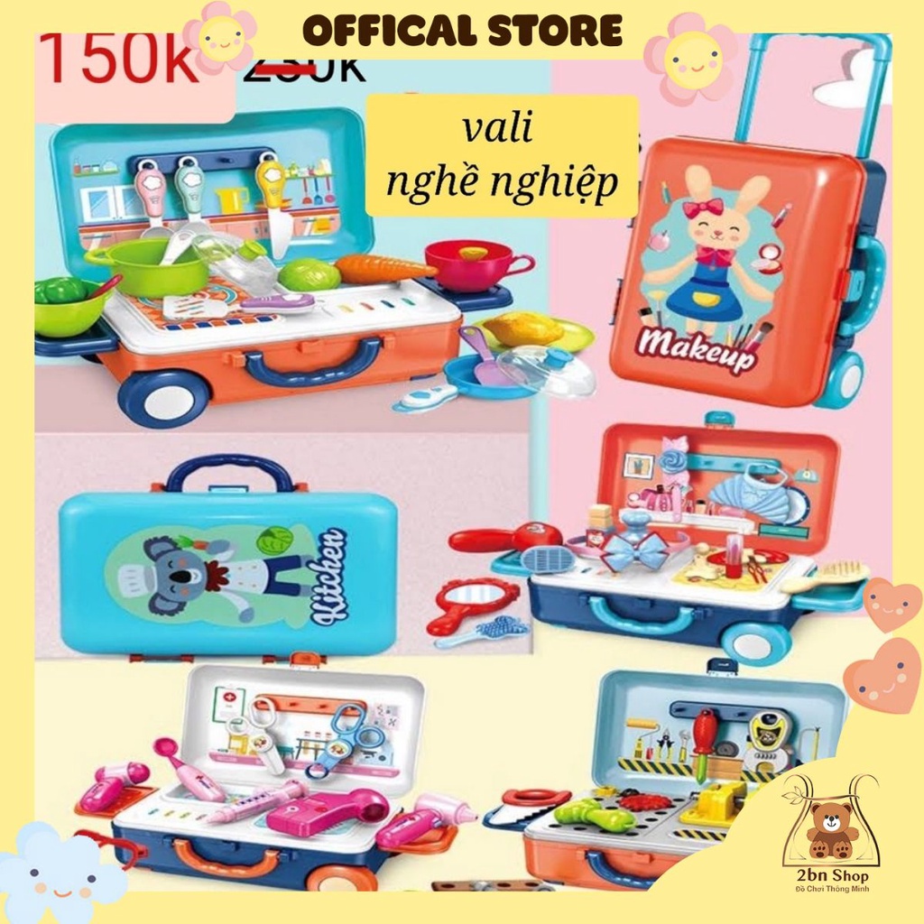 BỘ ĐỒ CHƠI VALI NGHỀ NGHIỆP CHO BÉ