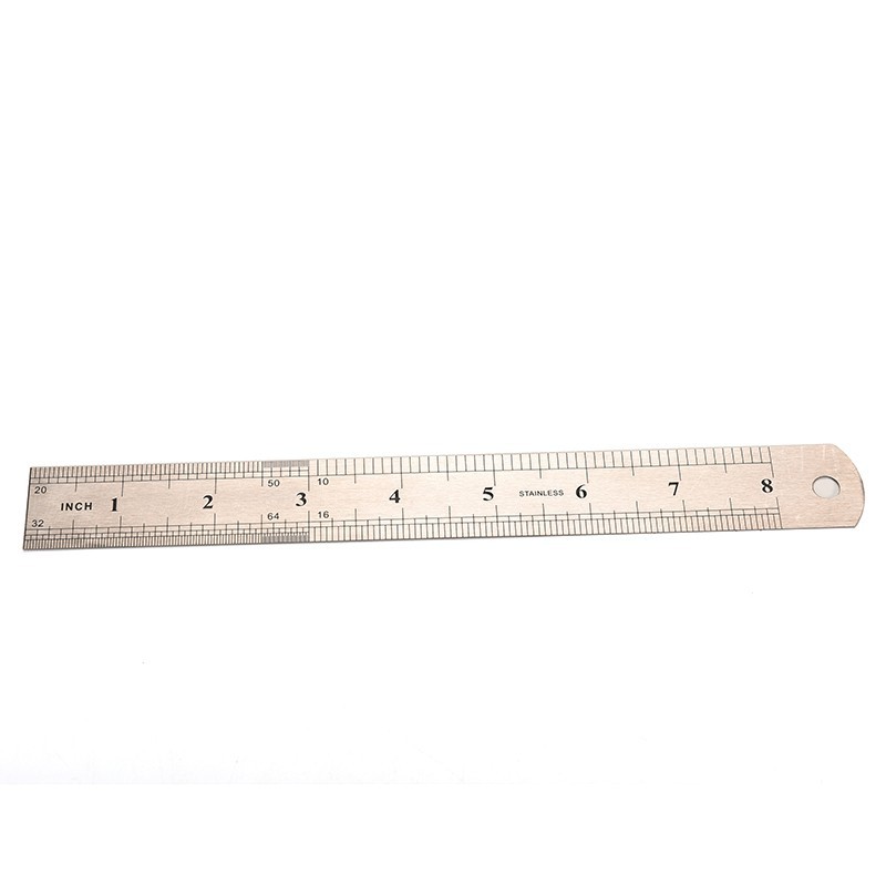 Thước đo thép không gỉ kim loại hai mặt có độ chính xác cao 20cm