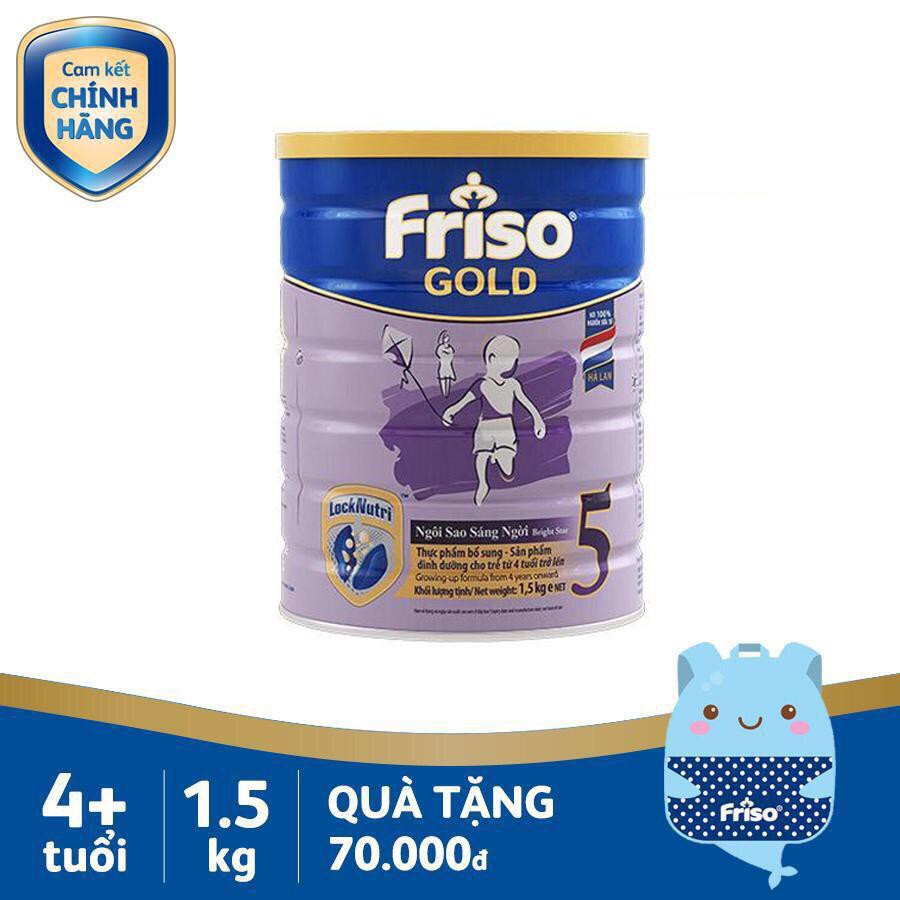 FRIOSO GOLD 5 1,5KG DÀNH CHO BÉ TỪ 4T TRỞ LÊN TẶNG BALO