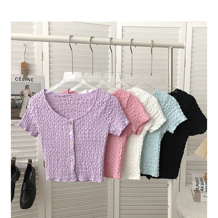 Áo croptop cúc color