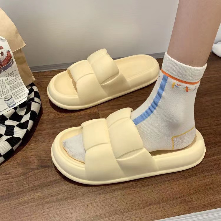 Dép Đi Trong Nhà Đế Dày Khử Mùi Chống Trượt Màu Sắc Đơn Giản Dành Cho Nam Và Nữ