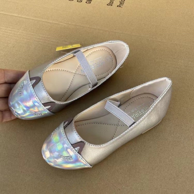 Giày búp bê bé gái ROFE 🌈 Giày bệt da PU nhẹ êm xuất dư 0822