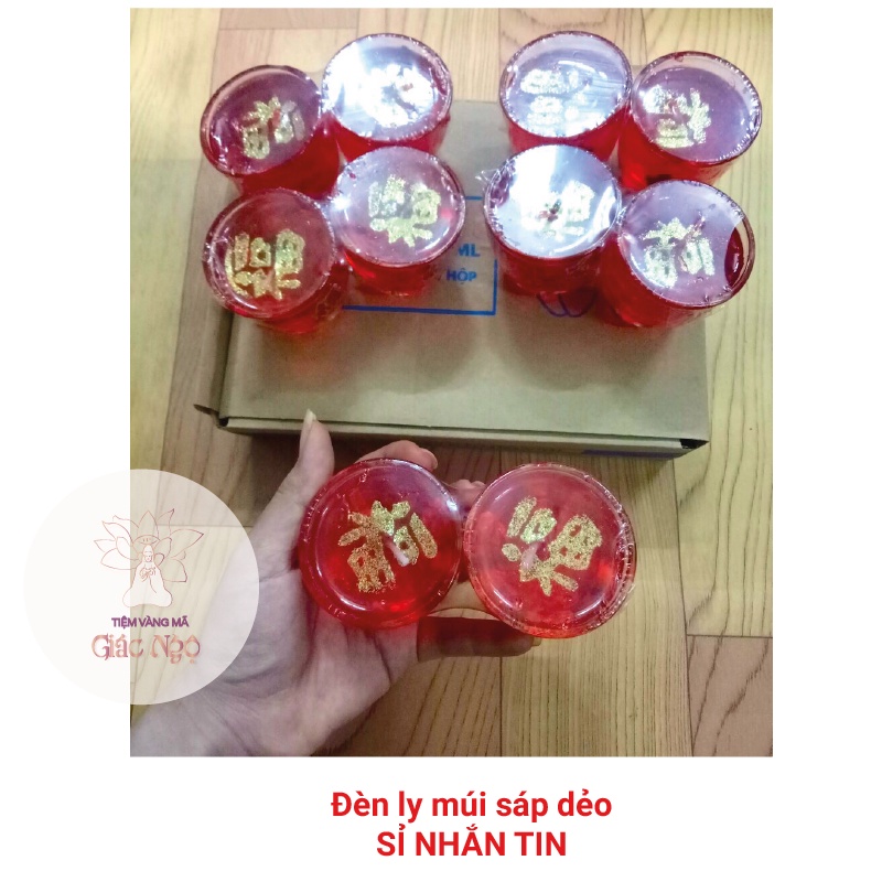 ĐÈN CẦY LY MÚI / ĐÈN SÁP DẺO RAU CÂU - VÀNG MÃ GIÁ RẺ SỈ LẺ