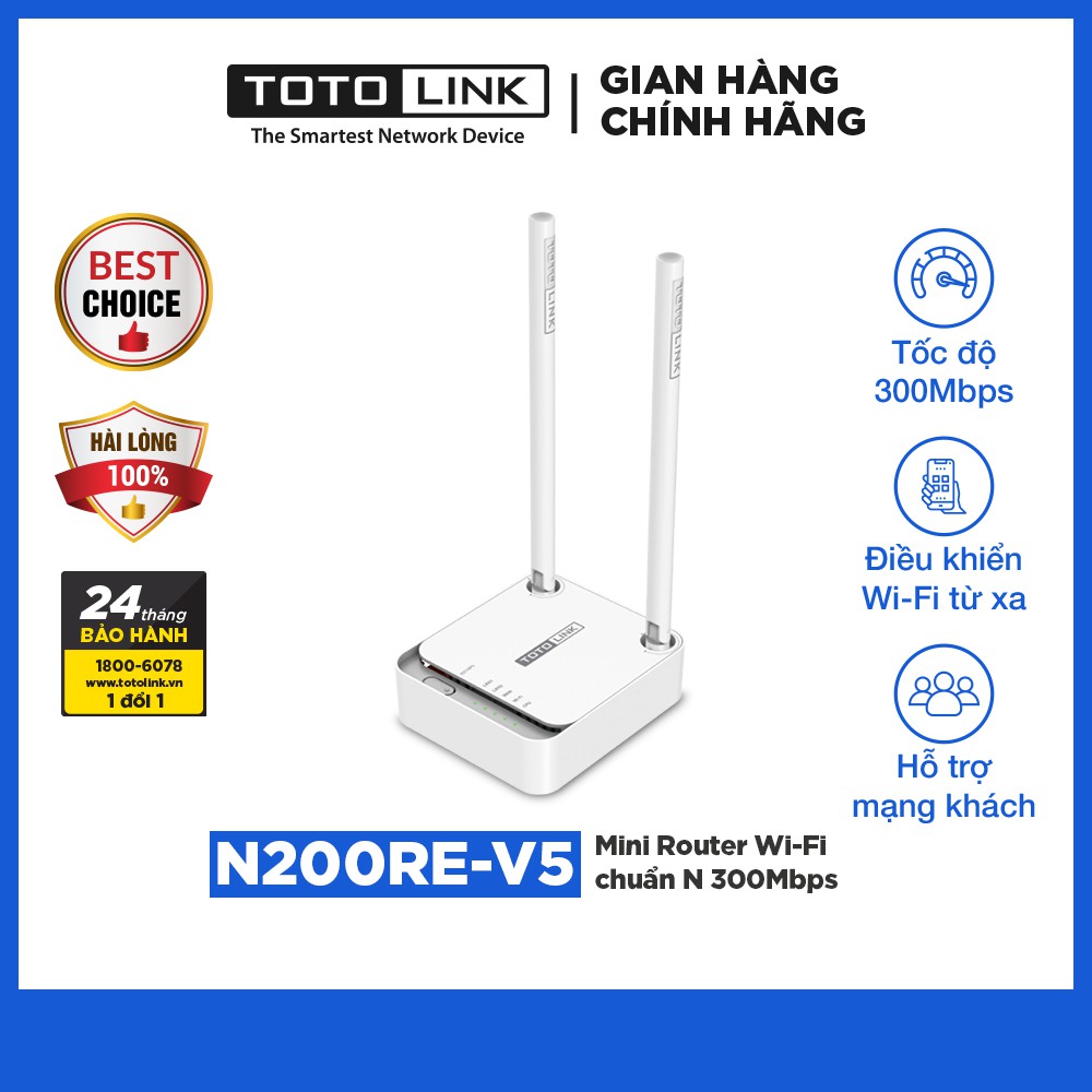 Cục phát wifi router wifi chuẩn N TOTOLINK N200RE-V5