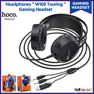 ⚡NowShip⚡ Tai Nghe Chụp Tai Âm Thanh Hay Hoco W100 Chính Hãng Led RGB - Hoco