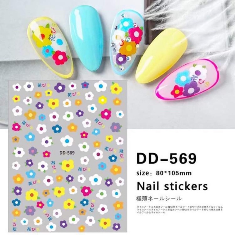 Sticker,hình dán móng hoa bướm trang trí nail