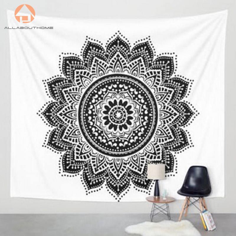 ABH❤ Thảm treo tường họa tiết theo phong cách Indian Mandala Tapestry Hippie Bohemian