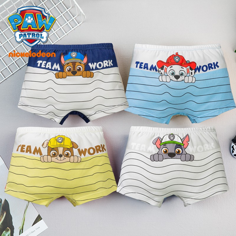 Paw Patrol Quần Lót boxer Chất Liệu cotton In Hoạ Tiết Hoạt Hình Dành Cho Bé Trai