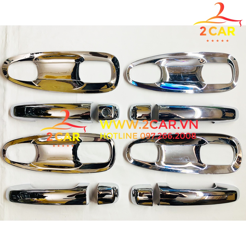 Ốp tay nắm, hõm cửa xe Toyota Land Cruiser Prado 2011-2021, mạ Crom cao cấp