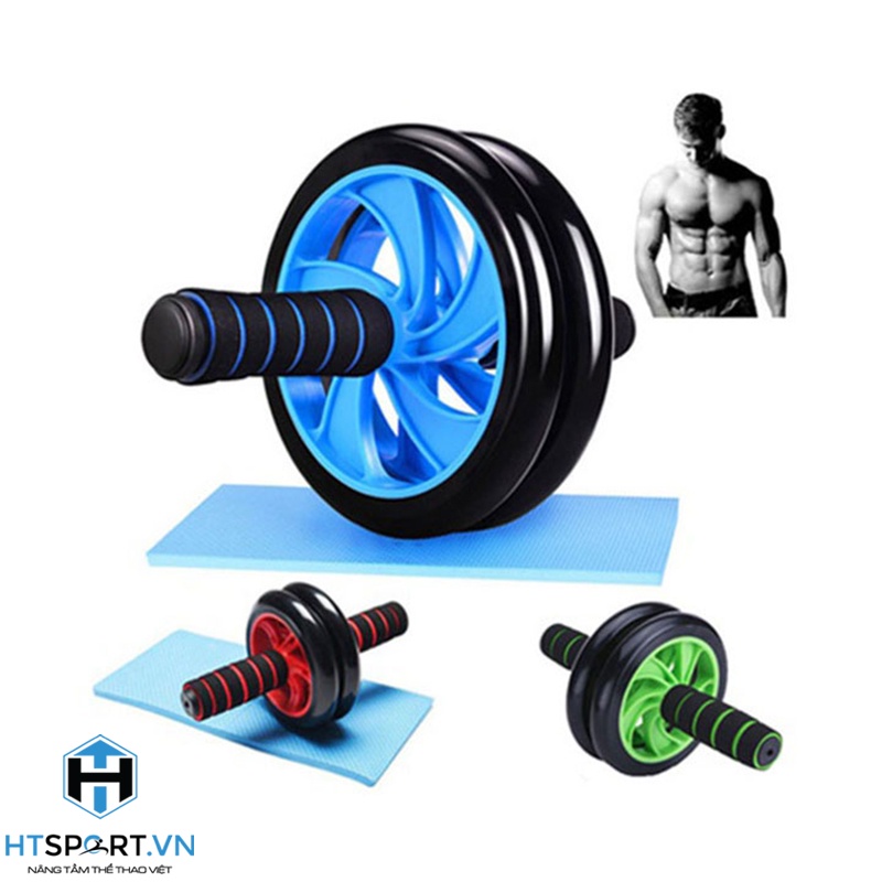 Con Lăn Tập Bụng, Dụng Cụ Tập Cơ Bụng Đa Năng AB 2 Bánh Gym Thể Thao Thể Hình Tại Nhà Cao Cấp