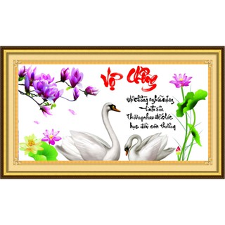 Tranh đính đá toàn bộ 5d-tranh chữ Vợ Chồng