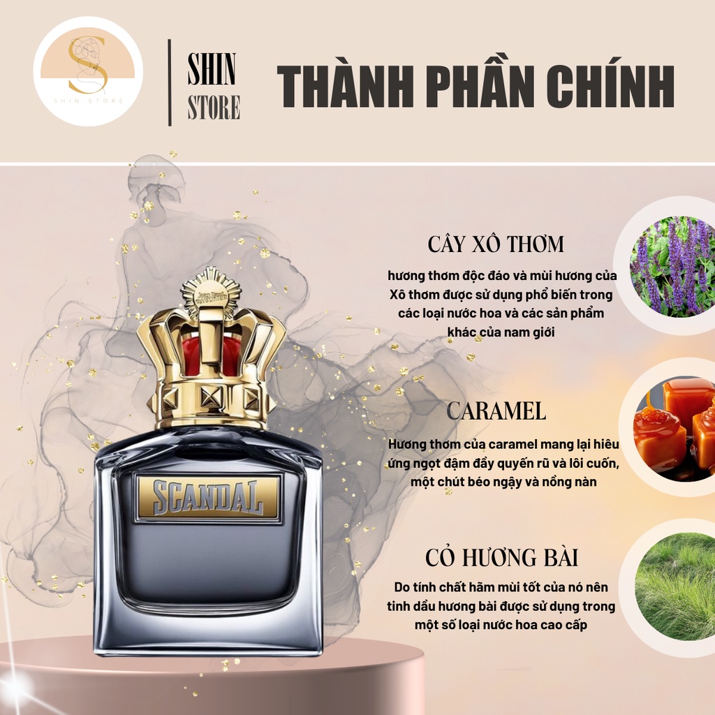 Nước hoa nam Scandal Jean Paul Gaultier Pour Homme EDT 100ml - Hương thơm mạnh mẽ phóng khoáng tự do và kiêu ngạo