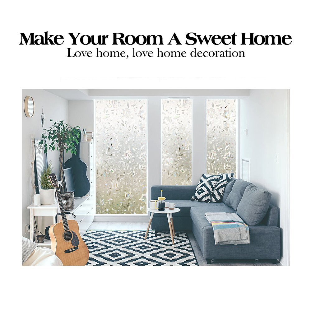 Giấy dán kính hoa văn mờ Không có keo kích thước 100x45cm FSHN | BigBuy360 - bigbuy360.vn