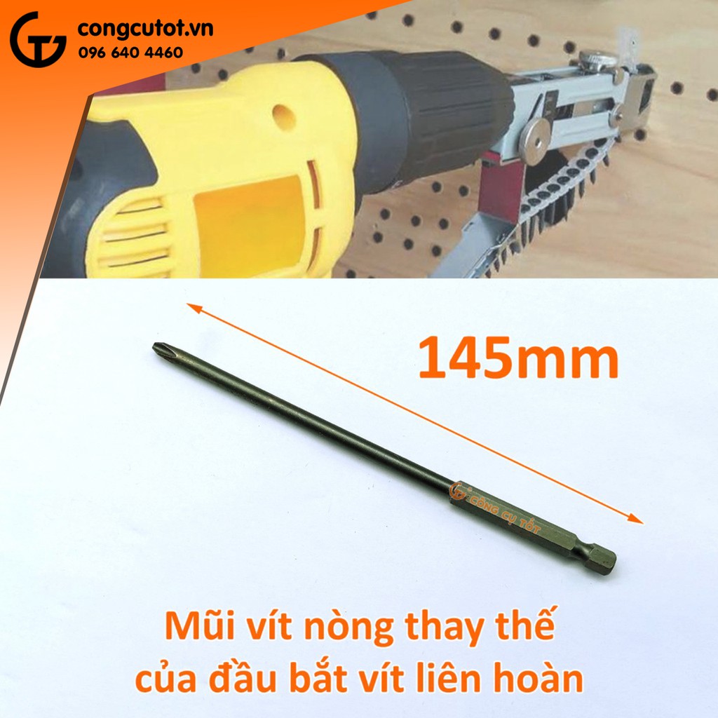 Mũi vít nòng của đầu bắt vít liên hoàn 5mm dài 145mm