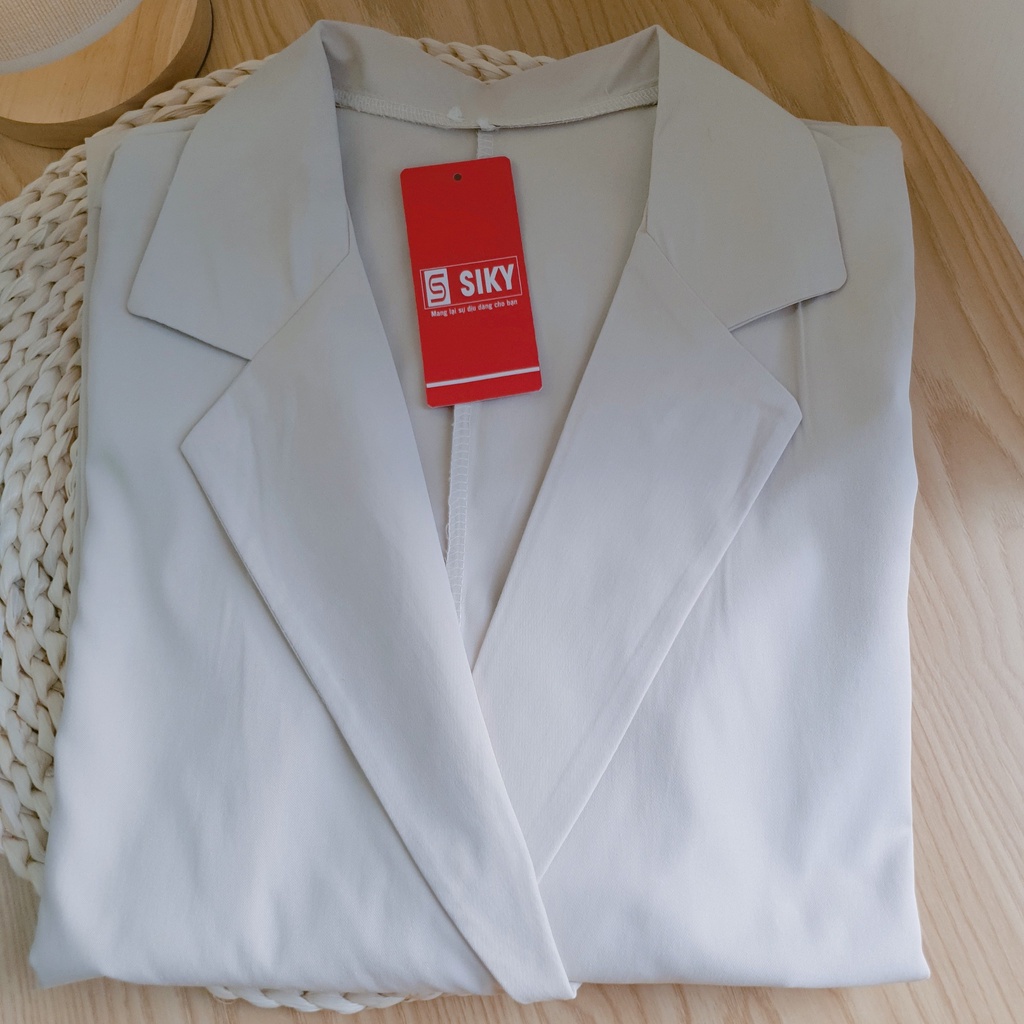 Áo blazer cộc tay túi nắp phong cách Hàn Quốc siêu xinh - Siky HX03